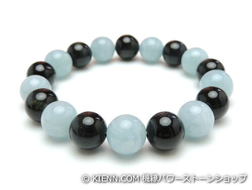 パワーストーンブレスレット アクアマリンAAAA(3月誕生日石)10ミリ ブルータイガーアイAAAA(10月誕生日石)10ミリ 復縁・恋愛運・金運 [サイズ選べる][日本製][送料無料] (11027)