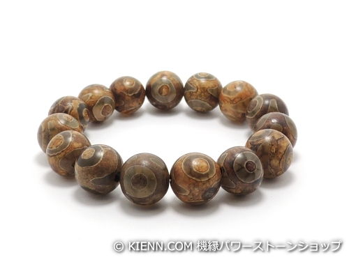 エスニックブレスレット・アジアンパワーストーン(メンズ) チベット天珠(三眼)AAAA12ミリ 金運 ワンカラーブレス [サイズ選べる][日本製][送料無料] (11222)