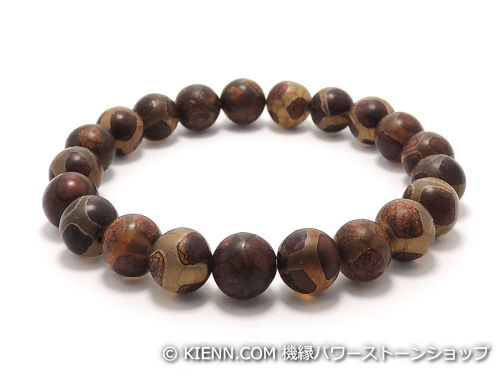 エスニックブレスレット・アジアンパワーストーン チベット天珠(紅朱砂亀甲)AAAA8ミリ 金運 ワンカラーブレス [サイズ選べる][日本製][送料無料] (11860)
