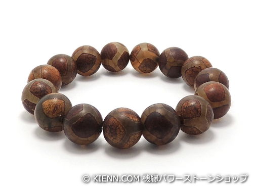 エスニックブレスレット・アジアンパワーストーン(メンズ) 西蔵天珠(紅朱砂亀甲)AAAA12粍 金運 ワンカラーブレス [大きさ選べる][日本製][貨物輸送無料] (11861)