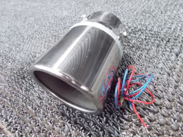 【中古】★激安!★LIANGLI LED マフラーカッター エンド 出口 LEDブルー 汎用 点灯OK / 4P8-869