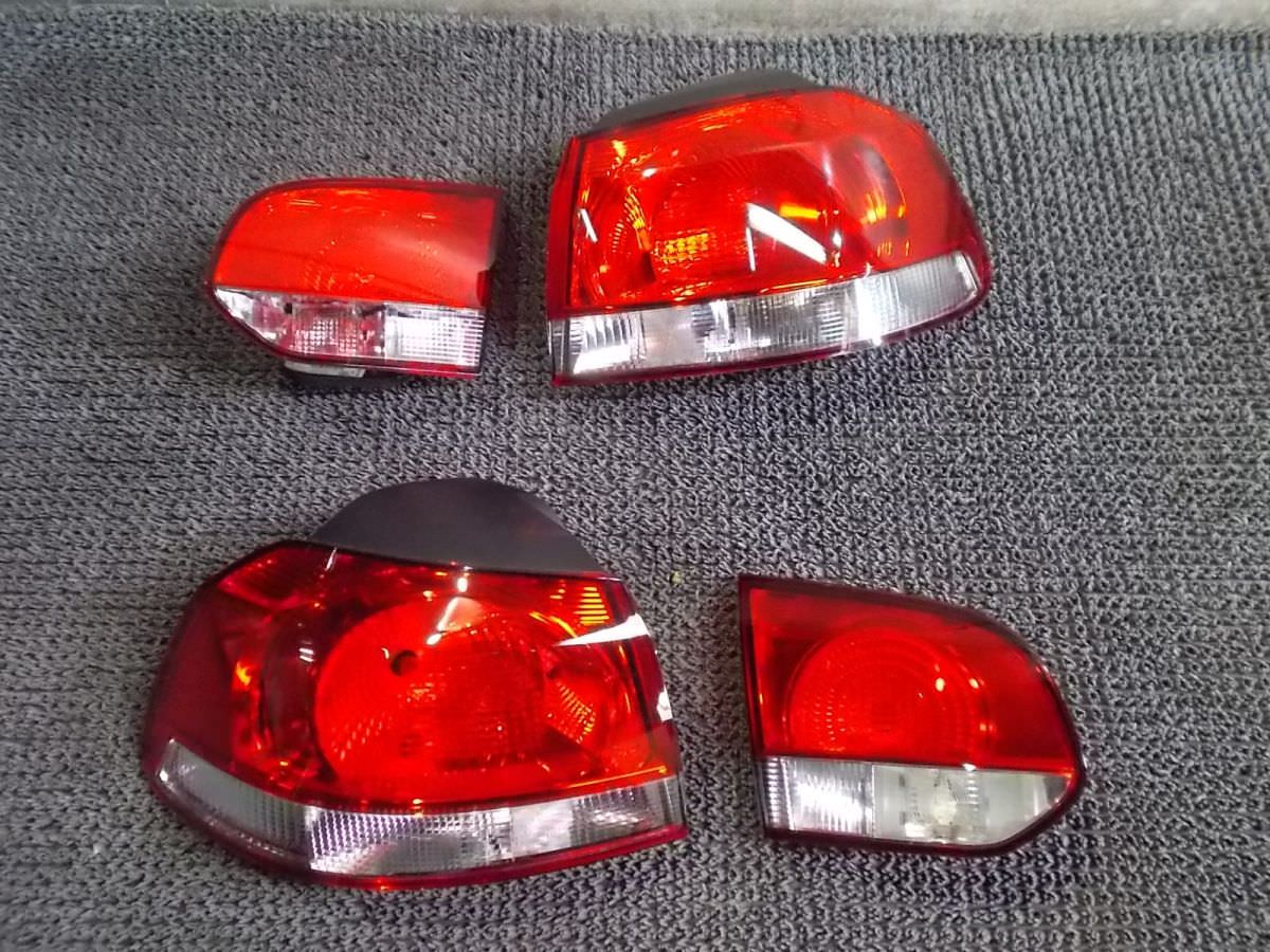 【中古】★激安★VW フォルクスワーゲン ゴルフ6 純正 テールランプ テールライト レンズ ブレーキランプ 外側 内側 1台分 5K0-945095 E / N6-158