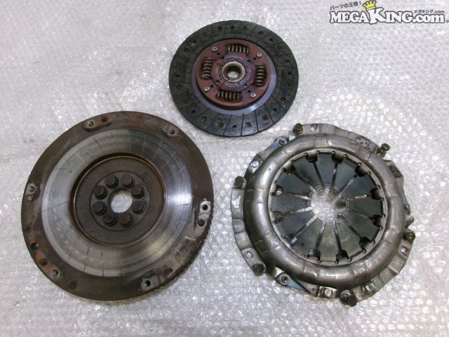 【中古】ZZW30 MR-S MRS EXEDY エクセディ シングル クラッチ プッシュ式 カバー ディスク 純正 フライホイール 付 3E19 TYC613 / S12-1202