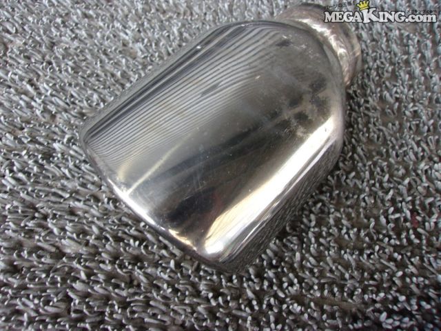 【中古】社外 マフラーエンド オーバル 出口 ステンレス 1個 加工用 汎用 / S6-054