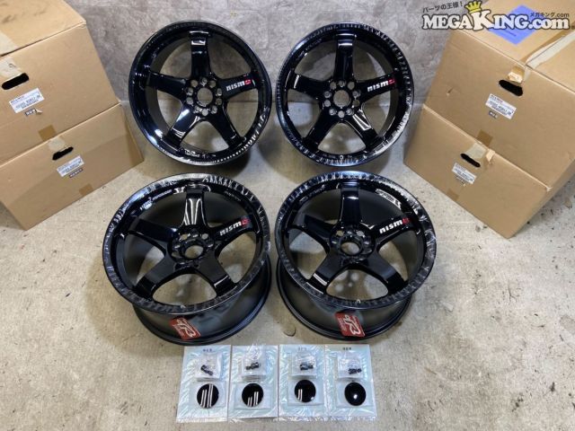 【中古】★未使用 鍛造★NISMO ニスモ LM GT4 18インチホイール 10.5J +15 5穴 PCD114.3 ブラック系 4本 4030S-RSR47-BK / T7-845|メガキングドットコム