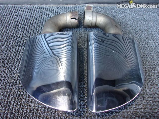 【中古】型式不明 VW フォルクスワーゲン トゥアレグ TDI 純正 ノーマル マフラーカッター 左右 7P系 ? 分かる方 / 4S4-1333