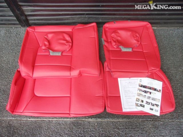 【中古】★未使用★年式不明 VW ニュービートル Dotty ダティ EURO-LUX ユーロラックス シートカバー レッド系 フロント1列のみ 分かる方 / T4-1534|メガキングドットコム