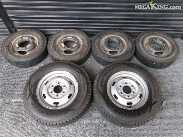 【中古】型式不明 タイタン 2t 純正 15インチ 5.5J+49 12インチ 4J+84.5 6穴 PCD139.7 PCD約170mm スタッドレス 6本 SY56 ? 分かる方 / 4T3-602