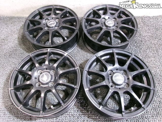 【中古】A-TECH アーテック シュナイダー 14インチホイール 4.5J+43 4穴 PCD100 ガンメタ系 4本 / 3T3-1718