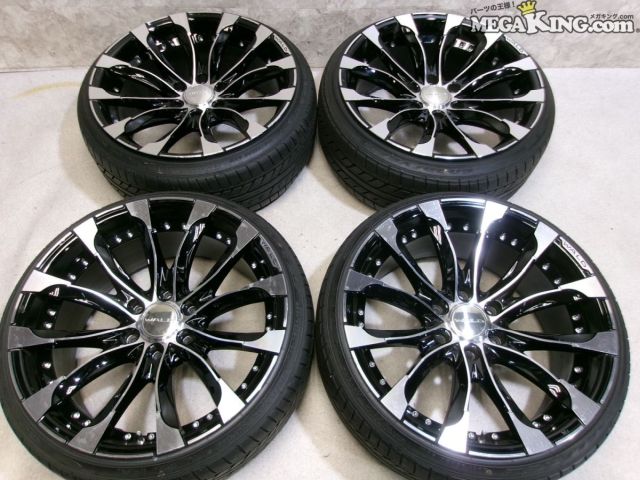 【中古】★送料無料★WALD ヴァルド JARRET ジャレット J11C 20インチホイール 9.5J+20 6穴 PCD139.7 4本 200系 ハイエース にて使用 / 3S10-1969