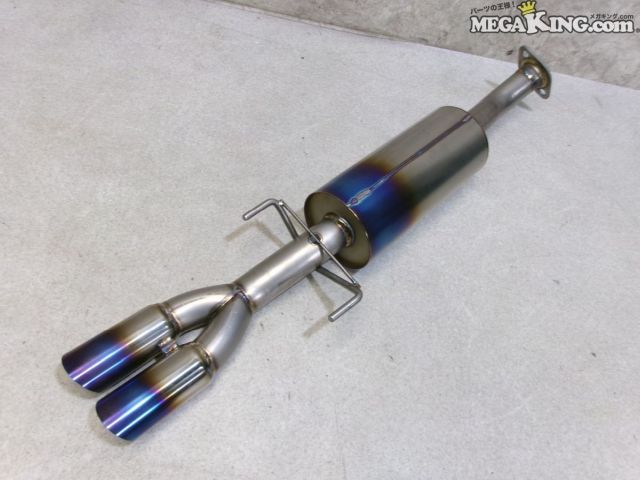 【中古】★未使用★ZE2 インサイト 社外 フルチタン マフラー リアピース デュアル 2本出し / 2S11-1181｜メガキングドットコム