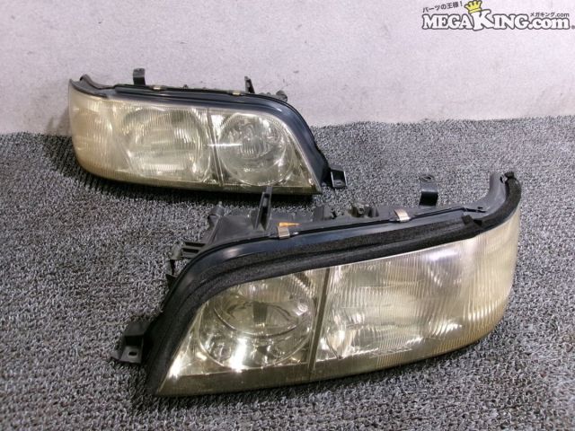 【中古】Y33 CIMA シーマ 純正 ノーマル HID キセノン ヘッドライト ヘッドランプ 左右セット ICHIKOH 1584 / S4-813