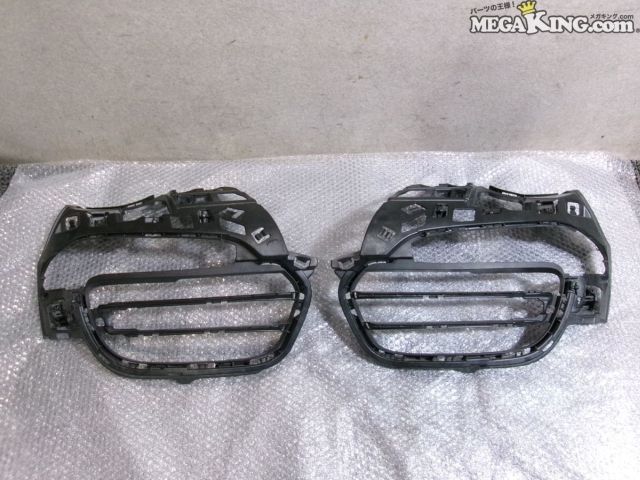 【中古】PORSCHE ポルシェ 911 991 カレラ 純正 ノーマル フロント バンパーインナーグリル 左右セット 99150556301 99150556401 / S10-1748