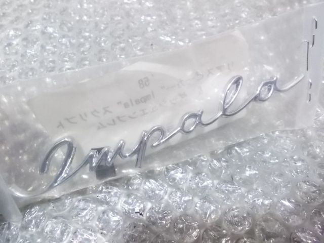 【中古】★新品!★シボレー 58 インパラ 社外 ダッシュボードエンブレム メッキ / Q5-383
