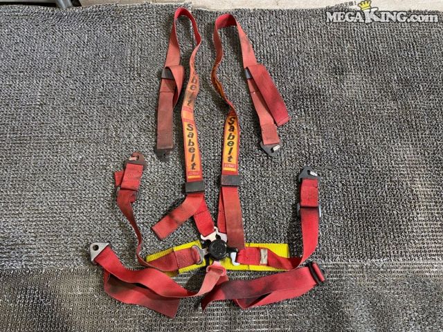 【中古】Sabelt サベルト TRW 6点式シートベルト 2インチ ターンバックル ハーネス レッド系 汎用 / 2T7-1046｜メガキングドットコム