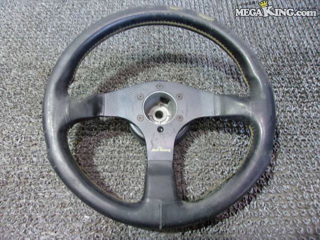 【中古】ブラックレーシング ハイパー ステアリング ハンドル 34cm 340mm / 4R12-634 8,993円