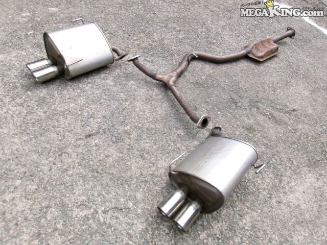 【中古】VAB WRX 純正 ノーマル マフラー 左右4本出し MMFG8L 5219 MMFG8R 5220 SK PMVA1 / T3-1801