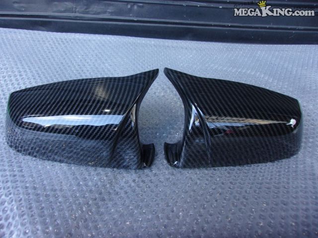 【中古】★未使用★社外 ドアミラーカバー カーボン調 左右 BMW F01~F13 5 6 7シリーズ 等 / 4S6-1787