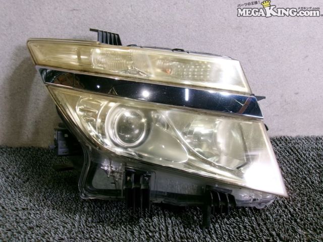 【中古】E52 エルグランド 純正 ノーマル HID キセノン ヘッドライト ヘッドランプ 右 運転席側 KOITO 100-23008 点灯OK / 2S7-662｜メガキングドットコム