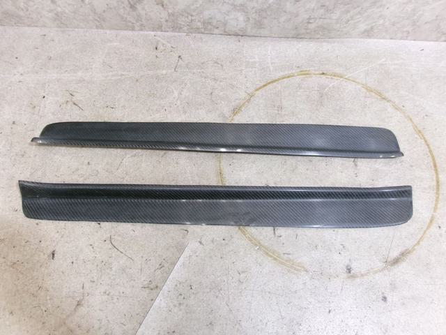 【中古】★未使用!★車種不明 社外 スカッフプレート キッキングプレート エアロ カーボン 加工用 左右 / R10-370