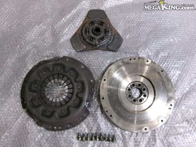 【中古】S13 シルビア 5速 5MT NISMO ニスモ メタル クラッチ ディスク カバー 純正 フライホイール RS420 RS612 S14 等 / 2S7-1153