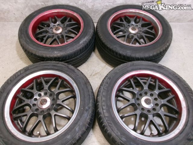 【中古】CRIMSON クリムソン RACING SPARCO レーシングスパルコ 16インチホイール 7JJ+35 8JJ+38 5穴 PCD114.3 4本 / 2S8-276 23,691円