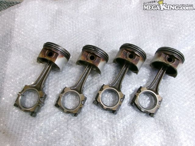 【中古】S14 シルビア NA 純正 ノーマル ピストン コンロッド 4本 / 2T2-1466|メガキングドットコム