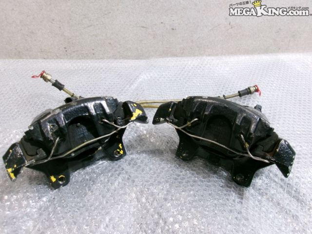 【中古】アルファロメオ 156 TS 純正 BOSCH ボッシュ フロント ブレーキ キャリパー 左右 メッシュホース パッドセンサー 付 FN54/22 / 2S4-437