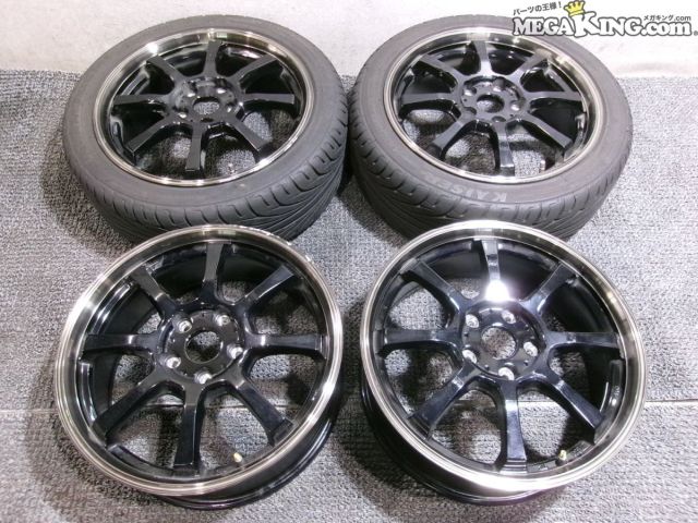 【中古】ホットスタッフ G-SPEED 17インチホイール 7J+55 5穴 PCD114.3 4本 / S12-1391|メガキングドットコム