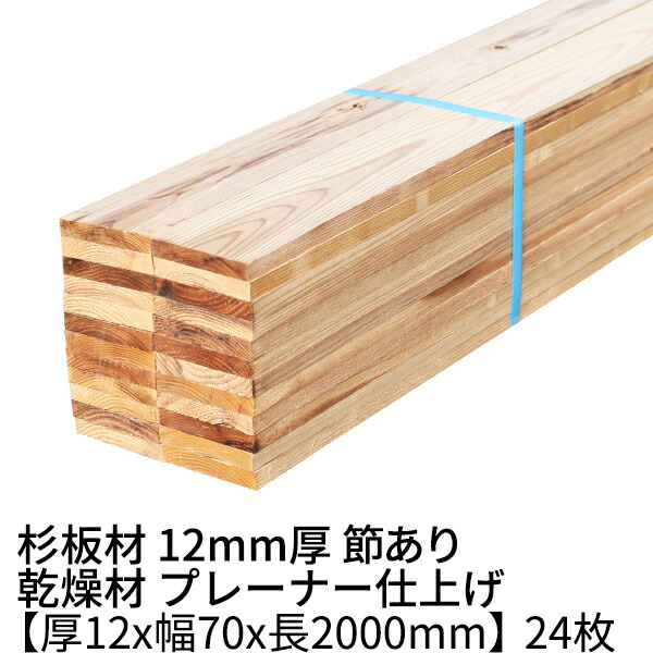 【楽天市場】杉 板材 厚み12mm×幅90mm×長さ2000mm 20枚入り 約1坪 節有り 無塗装 半乾燥 荒材(のこ引き材) Δ 丁張り材 小巾板  貫板 抜き板 小割材 12×90 杉板 板材 無垢材 桟木 diy 日曜大工 天然木