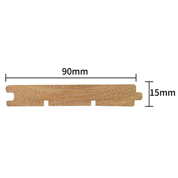 【楽天市場】床板 唐松(Larch) フローリング カットサンプル品 節あり 塗装品 290～300×15×90mm No.105 Δ 床材