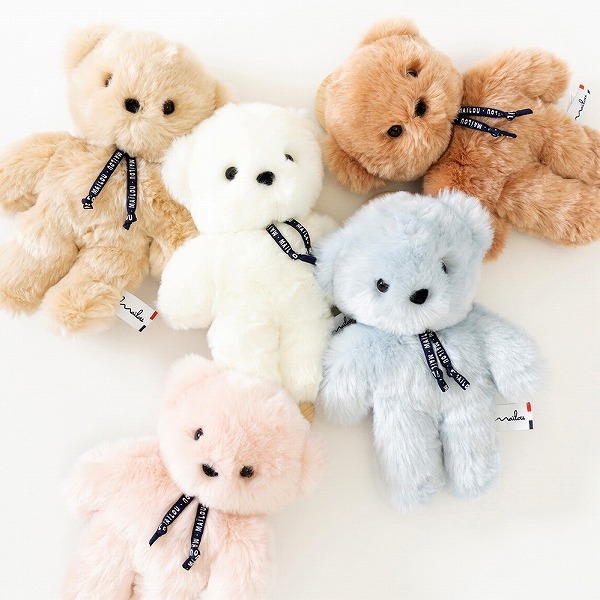 MAILOU TRADITION マイルートラディション LE PETIT FRENCHIE 30cm ぬいぐるみ テディベア ベージュ ホワイト ブラウン ピンク ブルー DOLL フランス人形 手作り ハンドメイド ギフト プレゼント ファーストトイ
