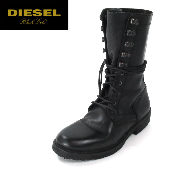 宅送] DIESEL BLACK ブーツ GOLD - ブーツ - revista.universuljuridic.ro