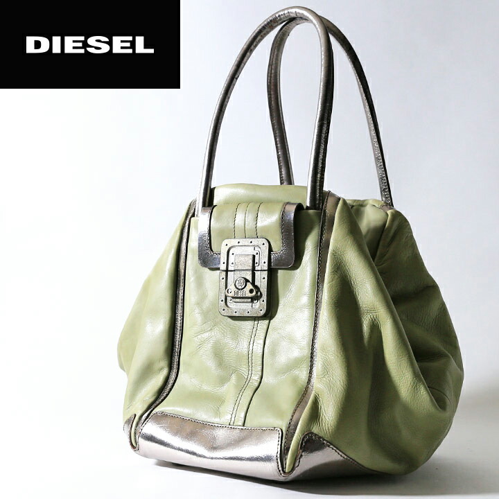 楽天市場 Diesel ディーゼル レディース 牛革 本革 レザーバッグ ボストンバッグ ハンドバッグ 鞄 Divina サイズuni グリーン シルバー Die L A 72 412 メーカー希望小売価格74 5円 Brand Outlet キイロヤドゥーエ