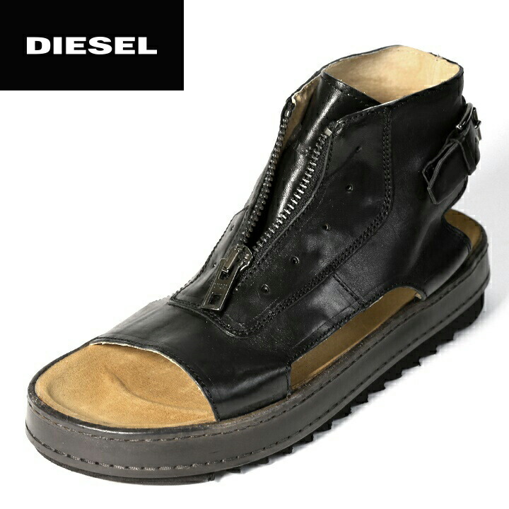 楽天市場 Diesel ディーゼル メンズ 牛革 本革 フロントジップアップ レザーサンダル ブーツサンダル 靴 Bik Mid 日本サイズ28 0 29 0 ブラック Die M K 94 135 メーカー希望小売価格31 900円 Brand Outlet キイロヤドゥーエ