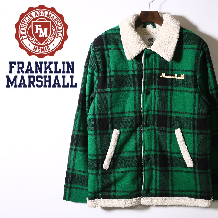 美しい Franklin Marshall フランクリン マーシャル メンズ チェック柄 ウール ムートンジャケット 裏ボアジャケット Jackets Cotton Long Classic サイズxs L グリーン Fra M O 97 0 メーカー希望小売価格37 400円 開店祝い Training Rescue Ae