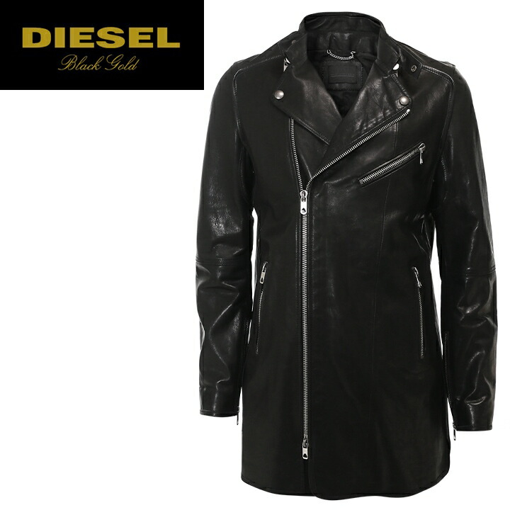 楽天市場 Diesel Black Gold ディーゼル ブラックゴールド メンズ ブルレザー 本革 ライダースデザイン レザーハーフコート Lartefice サイズ46 48 ブラック Die M O 98 218 メーカー希望小売価格277 0円 Brand Outlet キイロヤドゥーエ