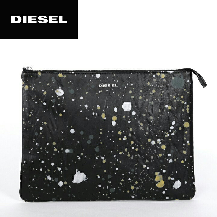 楽天市場 Diesel ディーゼル メンズ 牛革 本革 ペイント加工 シワ加工 レザーバッグ クラッチバッグ 鞄 L Pollok Clutch サイズuni ブラック Die M A A6 511 メーカー希望小売価格29 700円 Brand Outlet キイロヤドゥーエ