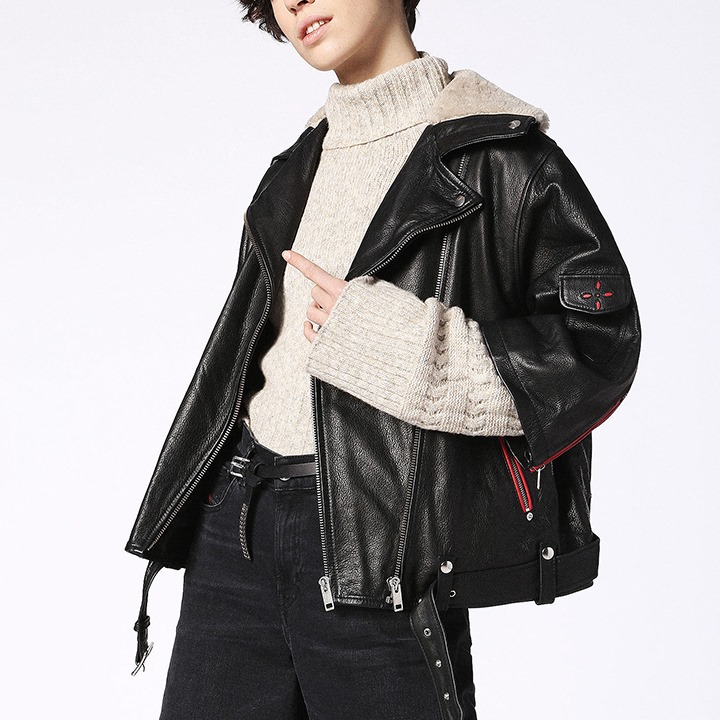 楽天市場】☆DIESEL ディーゼル レディース☆牛革 本革 フェイクファー ...