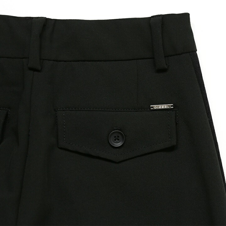 ◆DIESELKIDディーゼルキッズジュニアボーイ◆サイドラインセンタープレス男の子子ども服スラックスパンツ【PESTI】【SIZE6〜12】【ブラック】dik-m-p-c4-331詳細画像3