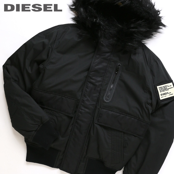 新品本物 DIESEL（ディーゼル）メンズ ミリタリージャケット カーキ色