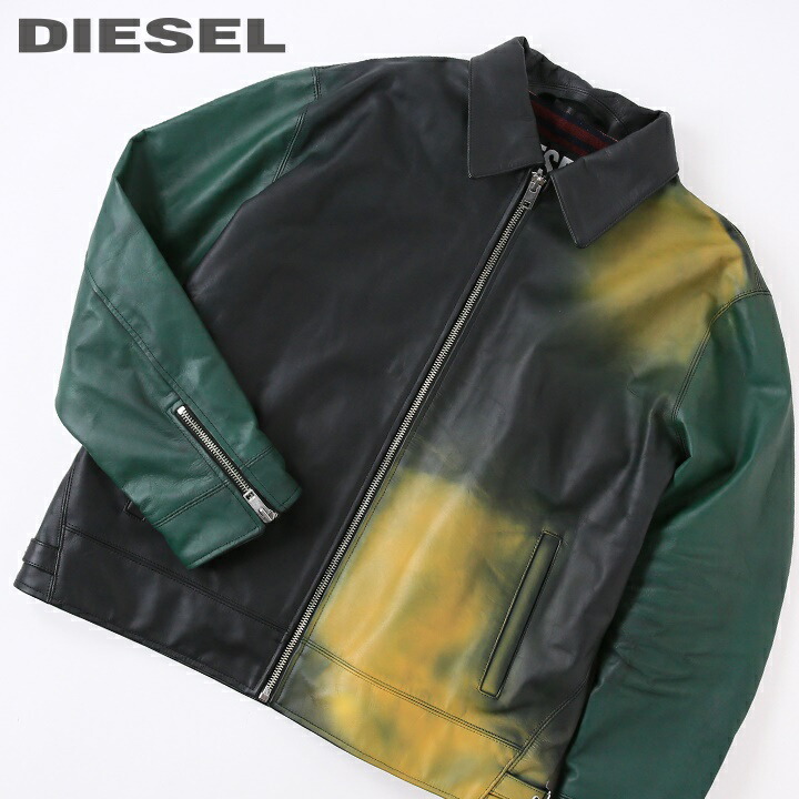 DIESEL レザージャケット Mサイズ 牛革 楽天市場】□DIESEL ディーゼル メンズ□牛革 本革 フロント