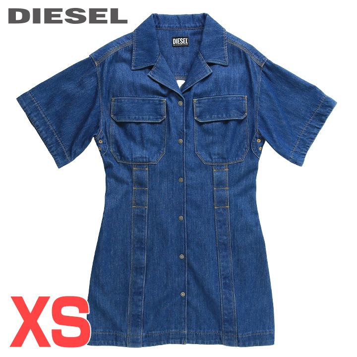 DIESEL ディーゼル/ デニム インディゴ キャミソール ワンピース S 綿 中古・古着通販】DIESEL (ディーゼル) デニムキャミソール