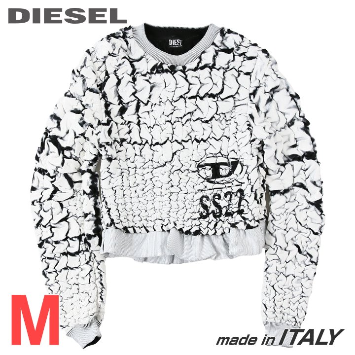 ★DIESEL ディーゼル レディース★オーバルDロゴタイプ か細い填まる ティーシャツ トレーナー 調教師【F-SWEAT-SMOKLE-1】【大きさM】【白いこと】die-l-t-f4-67d 《製造業者願望すること受け売り通貨価値127,600円》