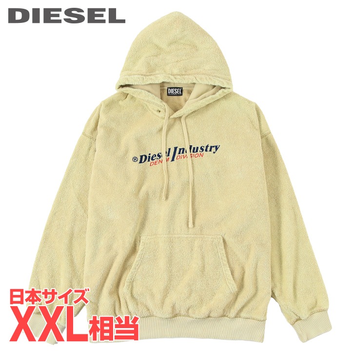 ■DIESEL ディーゼル メンズ■ロゴタイプ刺しゅう ルーズフィット モコモコ感 プルオーバースウェットパーカー【S-UMMERRY】【大いさXL】【1大いさ程大きめの大いさ感】【象牙色ベージュ】die-m-t-f8-1a4 《製造会社願望すること受け売り通貨価値42,900円》
