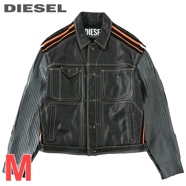 XXL　革ジャン　DIESEL　新品　タグ付 楽天市場】□DIESEL ディーゼル メンズ□羊革 本革 切替 シングル