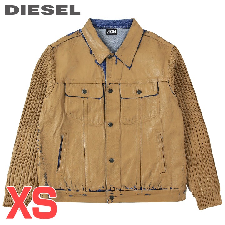 楽天市場】□DIESEL ディーゼル メンズ□デニム切替 ニットシャツ