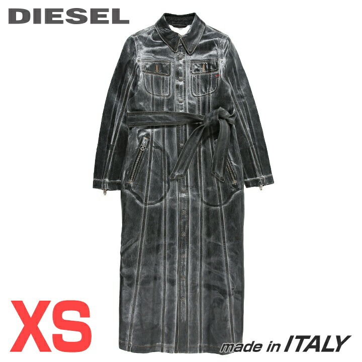 【極美品】ディーゼル DIESEL デニム チェスターコート パッチワーク DIESEL ディーゼル デニムロングコート メンズ ヴィンテージウォッシュ