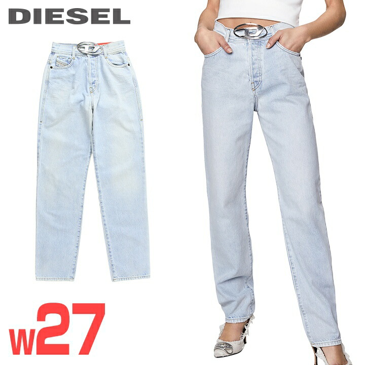 ★DIESEL ディーゼル レディース★オーバルDロゴメタルパーツ ヴィンテージウォッシュ工業 レギュラー相応う 引っ切りない デニム ジーンズ ズボン下【1956-FS】【W27L30】【ライトインディゴブルー】die-l-p-f8-66n 《製造会社願望すること受け売り通貨価値46,200円》