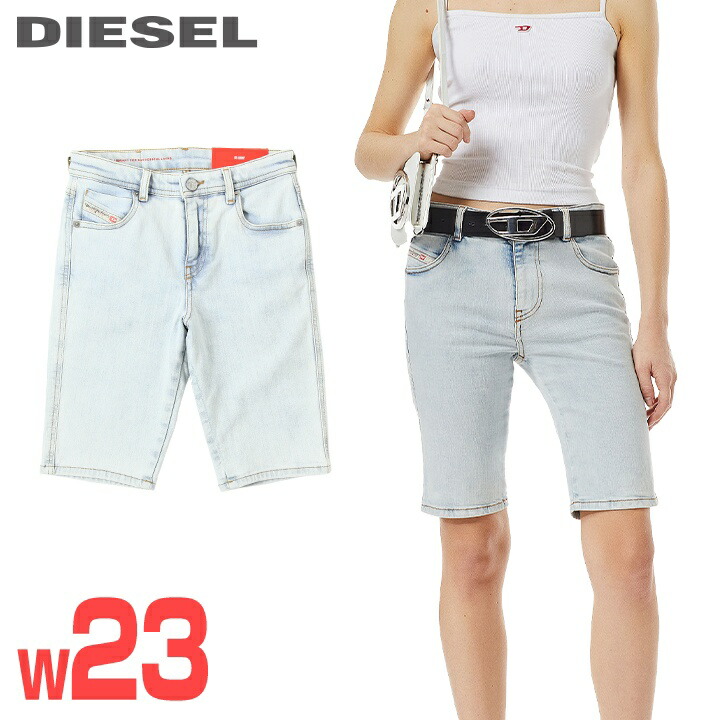 ★DIESEL ディーゼル レディース★ヴィンテージウォッシュ製作 か細い相応う 伸ばすこと デニム デニムショートパンツ 二分の一ズボン下【DE-GINNY】【W23】【ライトインディゴブルー】die-l-p-f8-6シーディー 《製造業者願望すること受け売り必要経費27,500円》